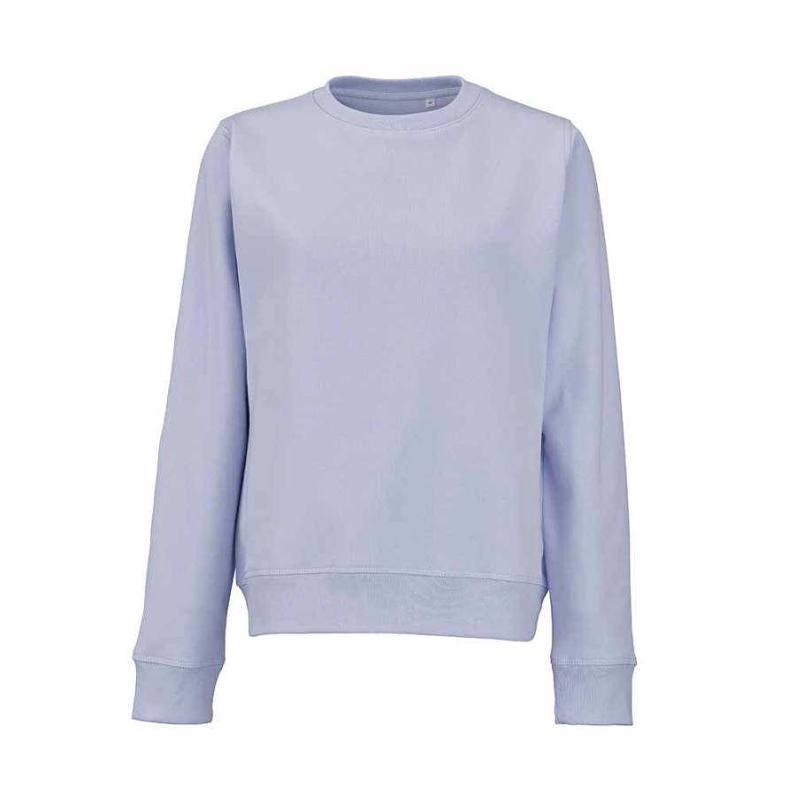 Waikiki Damen Sweatshirt mit Rundhalsausschnitt. Bio-Baumwolle und rPET: Vorne links