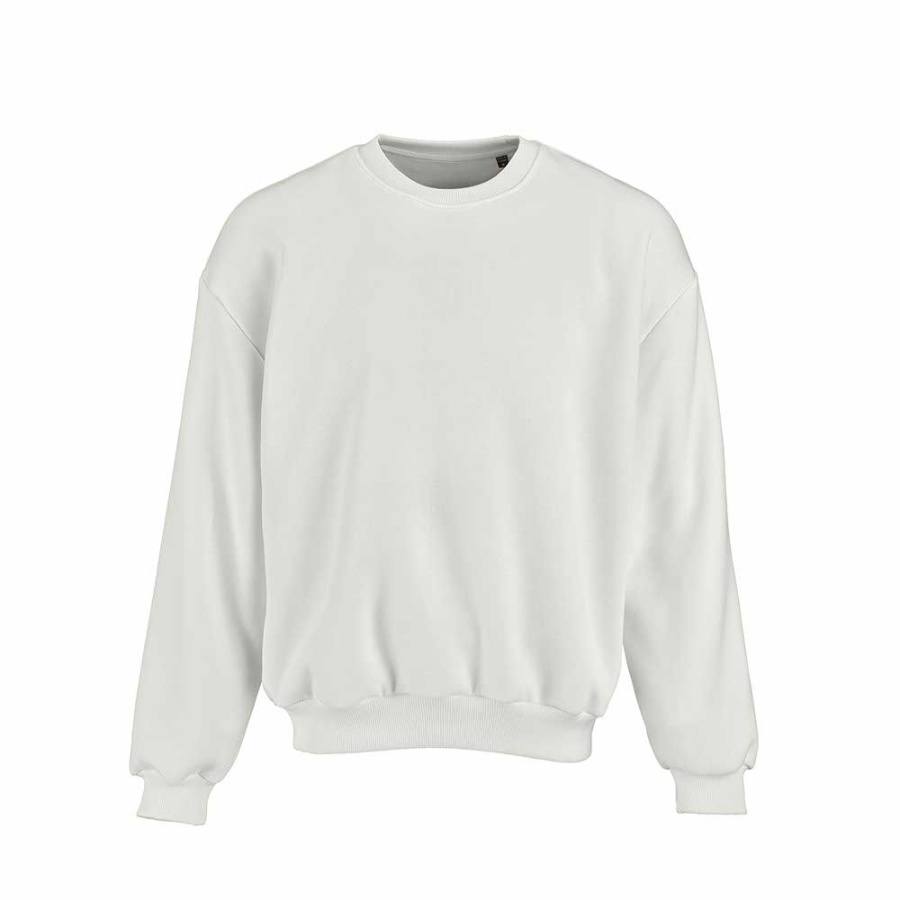 Whitehaven Oversized Sweatshirt. Bio-Baumwolle, recy. Baumwolle und rPET: Vorne links