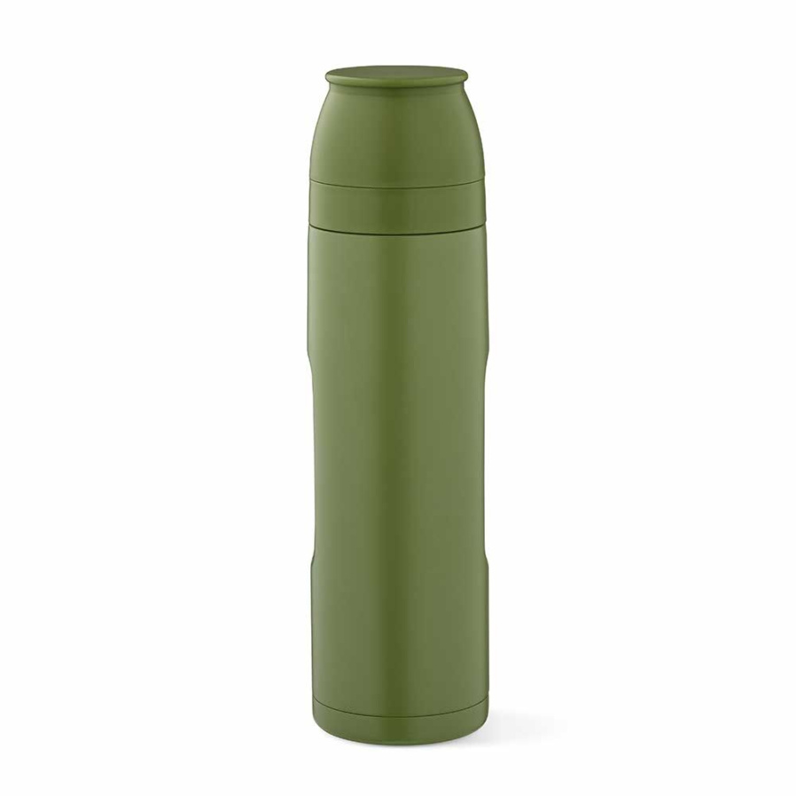 Flinders Thermos recy.Edelstahl, 1080 ml. Mit 2 Bechern und Karabiner: Front