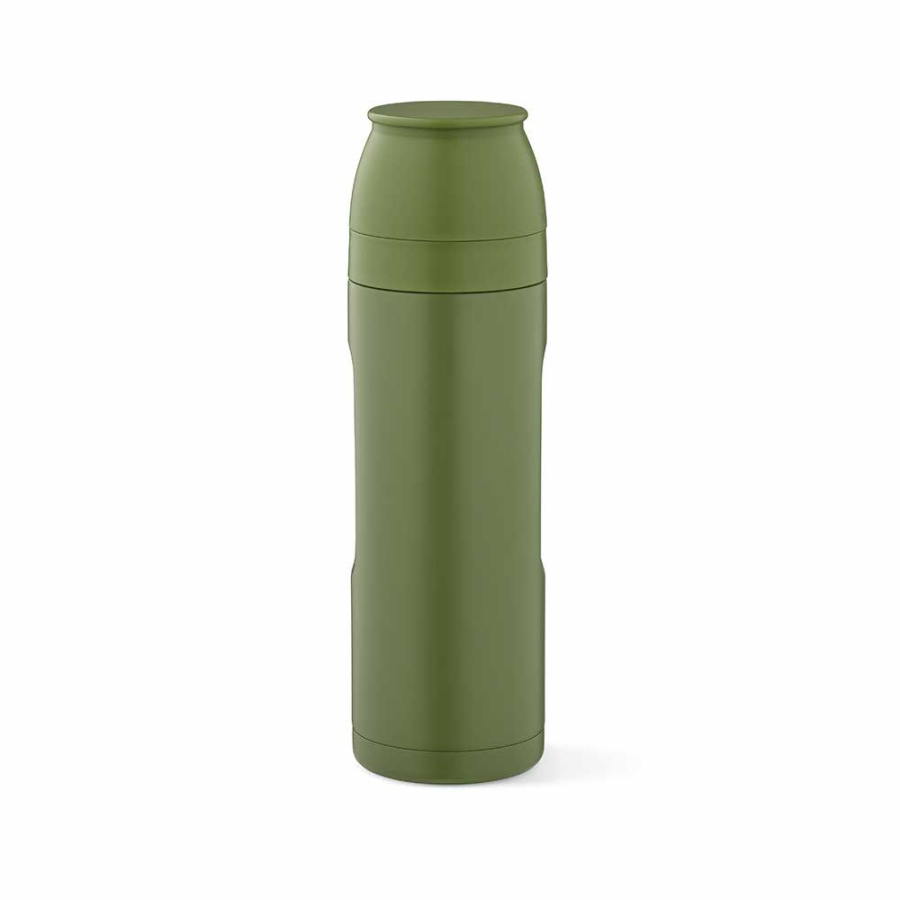 „Loire“ termosas perdirbtas nerūdijantysis plienas 810 ml. 2 puodeliai ir karabinas: Priekinė dalis
