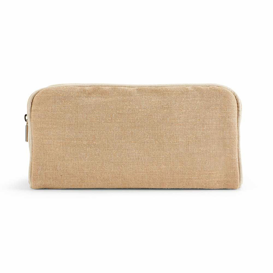 Rio Toiletry Bag 260 gsm Jute with zipper: Front
