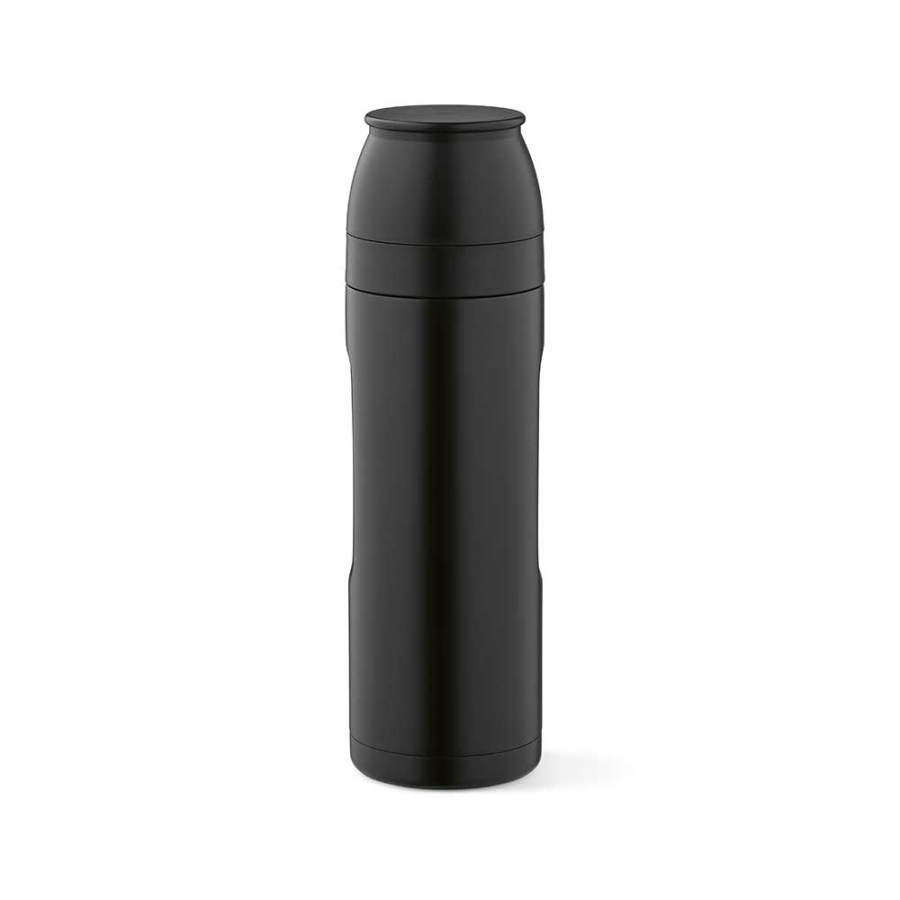 „Loire“ termosas perdirbtas nerūdijantysis plienas 810 ml. 2 puodeliai ir karabinas: Priekinė dalis