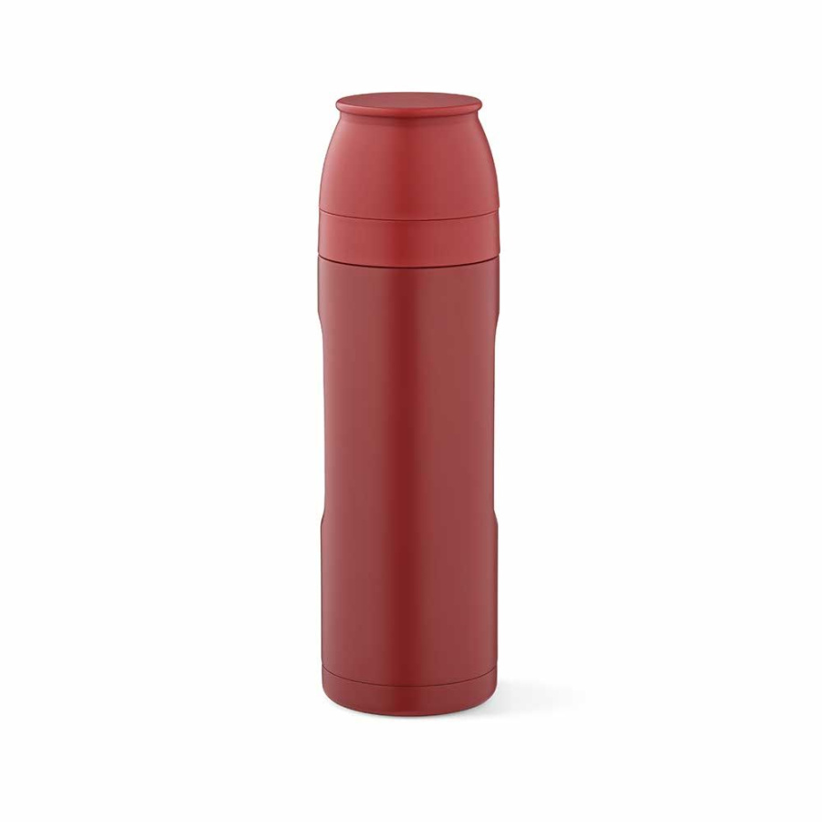 „Loire“ termosas perdirbtas nerūdijantysis plienas 810 ml. 2 puodeliai ir karabinas: Priekinė dalis