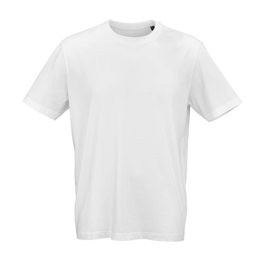 Maya-jersey-t-paita. 100 % luomupuuvillaa. 180 g/m². Valmistettu Portugalissa.: Vasen etupuoli