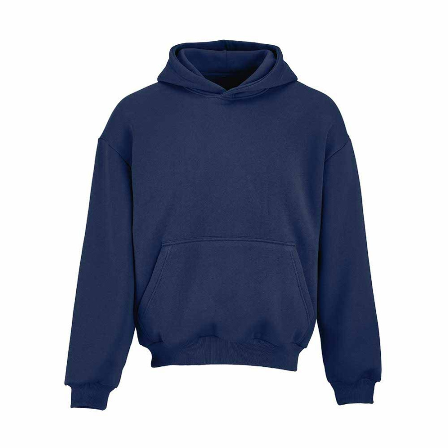 Ericeira Oversized Kapuzenpullover. Bio-Baumwolle, recy. Baumwolle und rPET: Vorne links