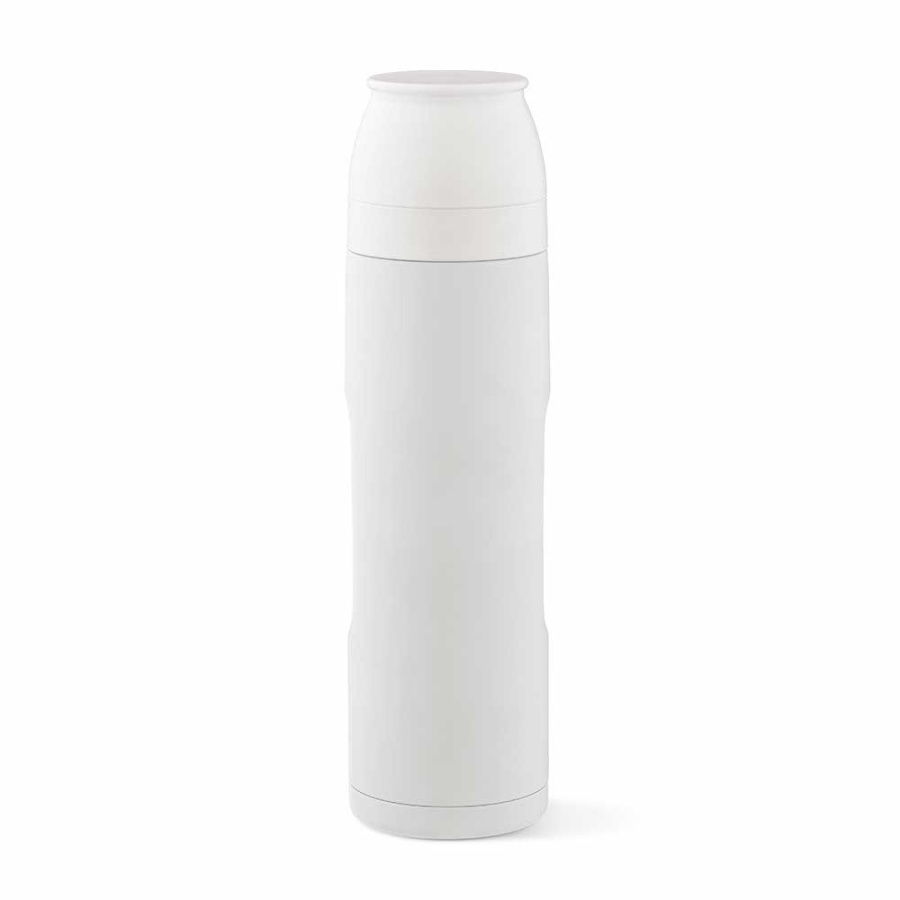 Flinders Thermos recy.Edelstahl, 1080 ml. Mit 2 Bechern und Karabiner: Front
