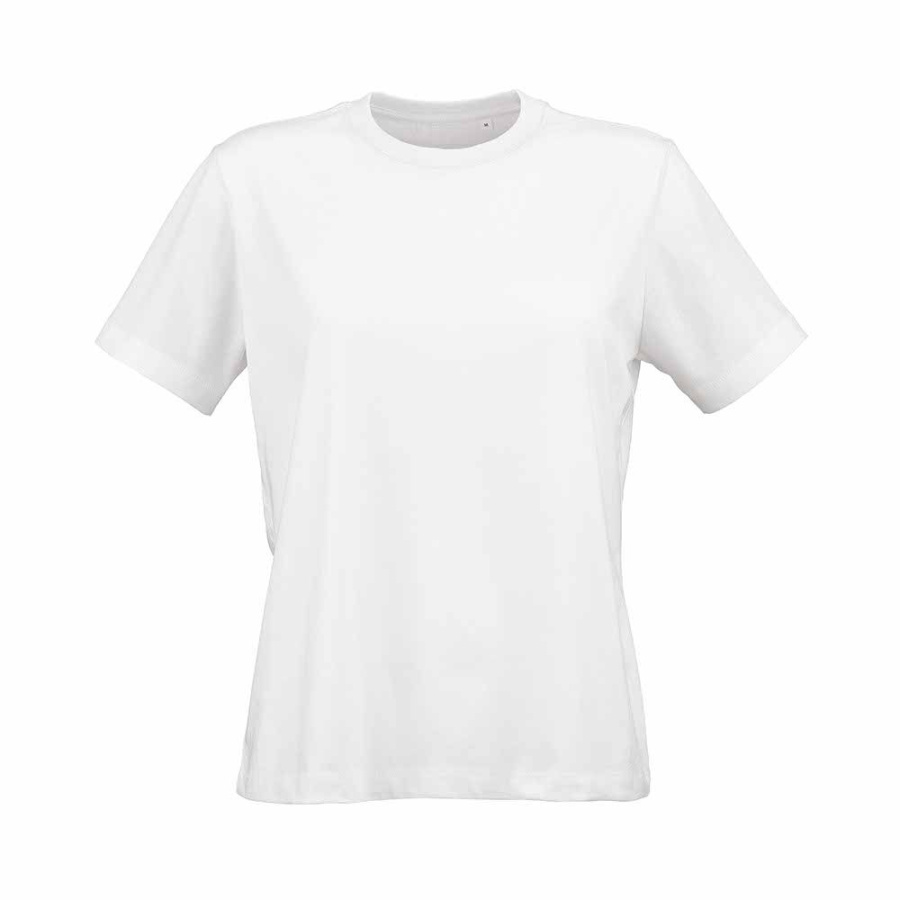 „Copacabana W“ moteriški džersio marškinėliai. 100 % ekologiška medvilnė. 165 g/m².: Priekinė kairė pusė