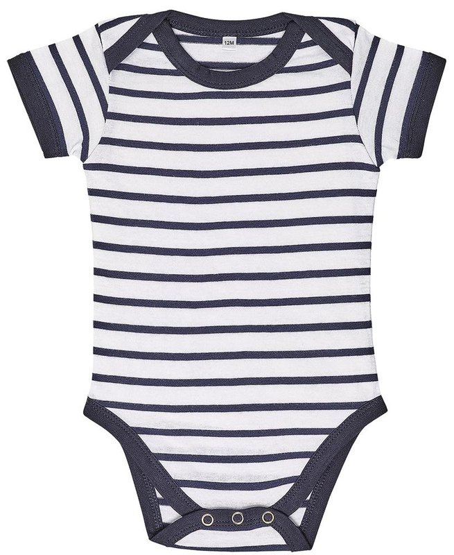 MILES gestreifter Baby-Body: FRONT