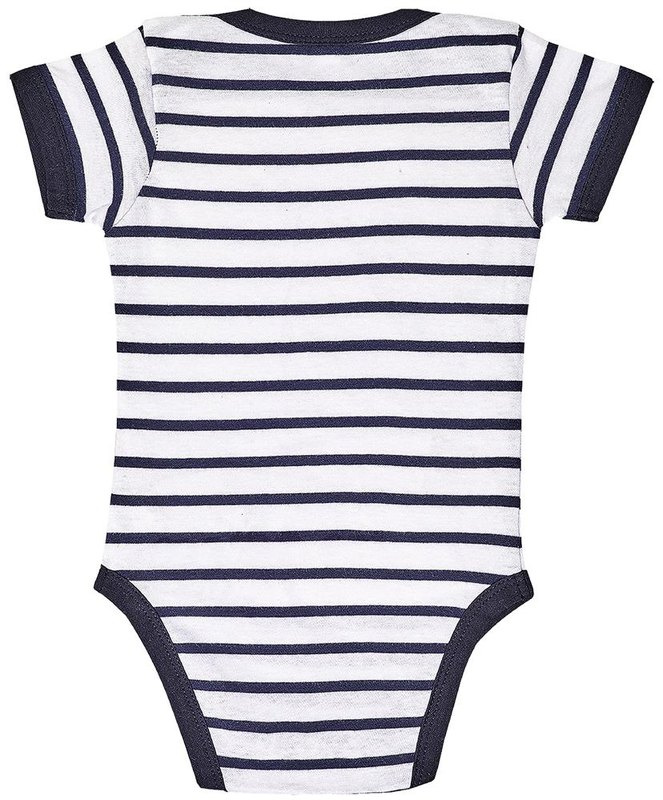 MILES gestreifter Baby-Body: ZURÜCK