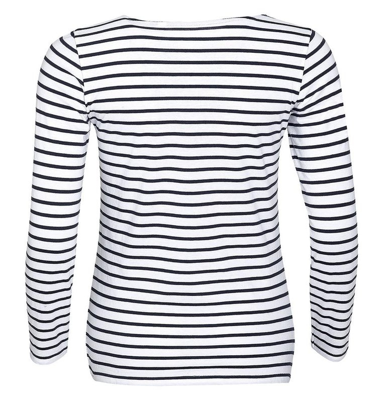 MARINE DAM RANDIG T-SHIRT: TILLBAKA