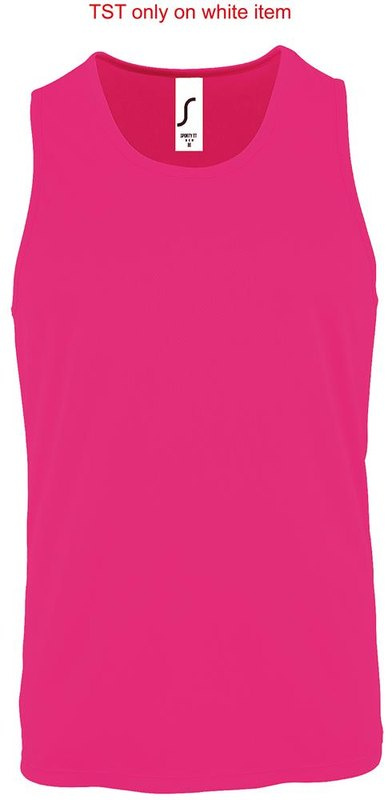 SPORTY ärmelloses Herren-Sportshirt: BRUST LINKS