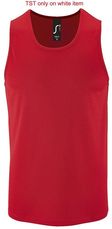 SPORTY ärmelloses Herren-Sportshirt: RECHTE BRUST