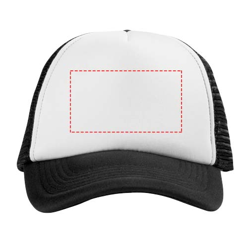 Casquette Trucker à 5 panneaux: Face avant · Sublimation