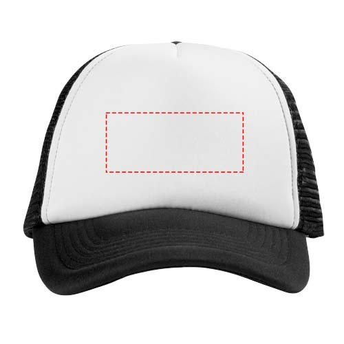 Casquette Trucker à 5 panneaux: Face avant · Sérigraphie