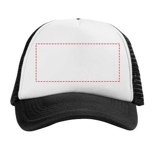 Casquette Trucker à 5 panneaux: Face avant · Transfert DTF