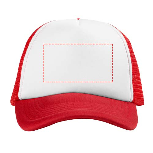 Casquette Trucker à 5 panneaux: Face avant · Sublimation