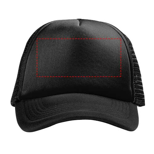 Casquette Trucker à 5 panneaux: Face avant · Transfert DTF