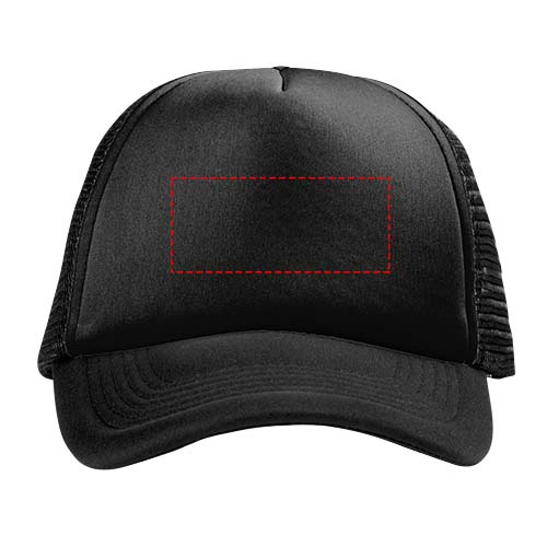 Casquette Trucker à 5 panneaux: Face avant · Sérigraphie
