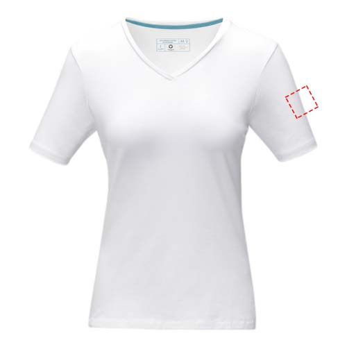 Kawartha kortärmad ekologisk damtröja: Right bicep · Embroidery fixed