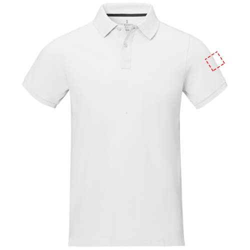 Polo homme à manches courtes Calgary: Biceps gauche · Broderie — variante « fixed »