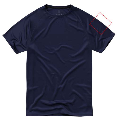 T-shirt homme cool fit à manches courtes Niagara: Biceps gauche · Sérigraphie