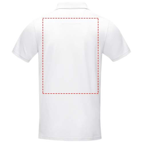 Polo homme biologique à manches courtes Graphite: Impact – haut du dos · Sérigraphie