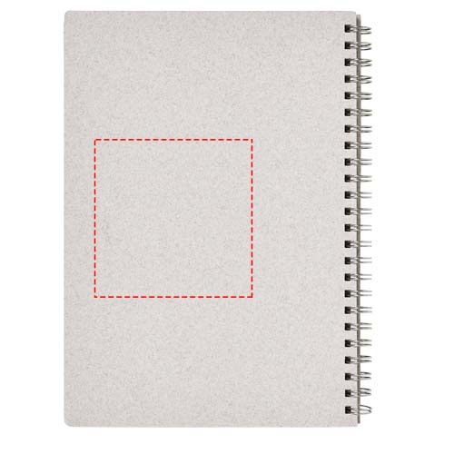Bianco wire-o-anteckningsbok i storlek A5: Back · Hot stamping