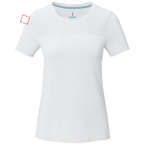 Borax sieviešu t-krekls ar īsām piedurknēm no GRS pārstrādes: Right bicep · Embroidery fixed