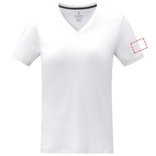 Somoto short sleeve women's V-neck t-shirt : Left bicep · Transfer