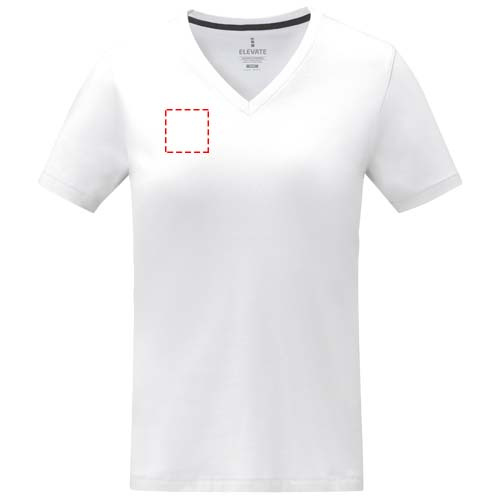 Somoto short sleeve women's V-neck t-shirt : Right chest · Embroidery fixed