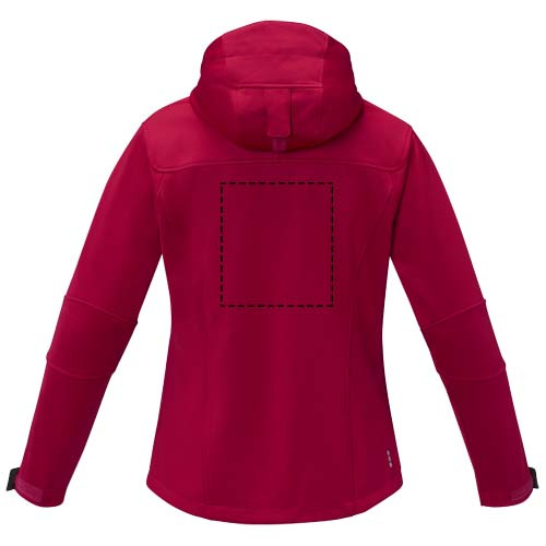 Veste softshell femme Match: Impact – haut du dos · Sérigraphie