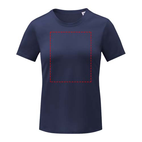 T-shirt femme à manches courtes, finition cool-fit, Kratos: Impact – haut du dos · Broderie — variante « fixed »