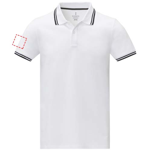 Polo homme à manches courtes et liserés contrastés Amarago: Poitrine droite · Sérigraphie