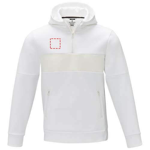 Sweat à capuche homme de style anorak à demi-zip Sayan: Face avant · Transfert numérique