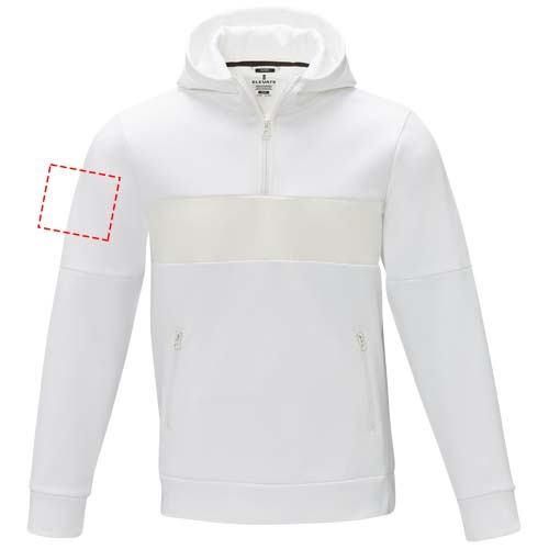 Sweat à capuche homme de style anorak à demi-zip Sayan: Biceps gauche · Transfert