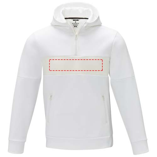 Sweat à capuche homme de style anorak à demi-zip Sayan: Biceps droit · Sérigraphie