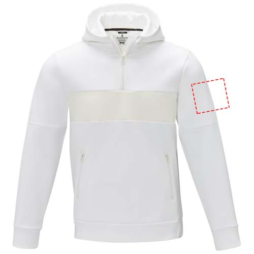 Sweat à capuche homme de style anorak à demi-zip Sayan: Poitrine, côté gauche · Sublimation
