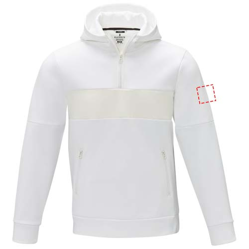 Sweat à capuche homme de style anorak à demi-zip Sayan: Biceps droit · Sublimation