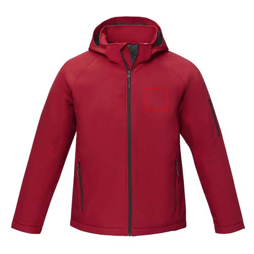 Veste softshell rembourrée homme Notus: Impact – haut du dos · Sérigraphie