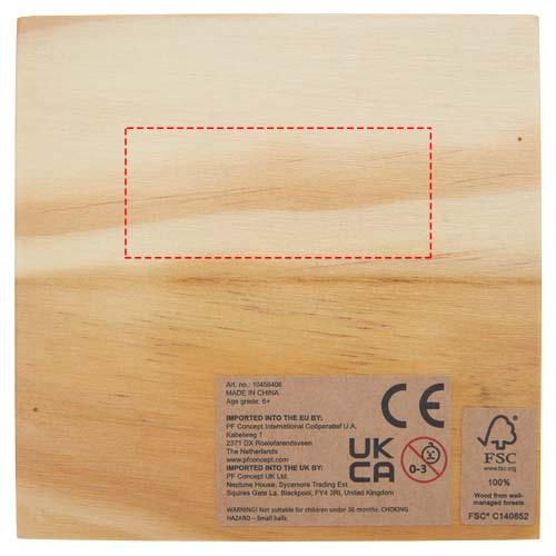 Strobus Tic-Tac-Toe Spiel aus Holz: Back · Padprint