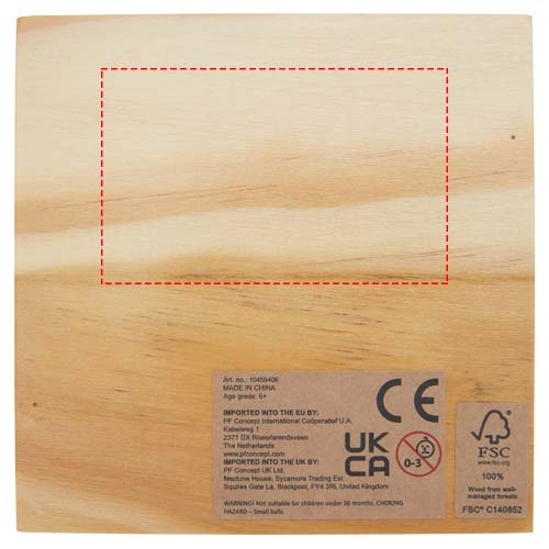 Strobus Tic-Tac-Toe Spiel aus Holz: Back · Laser engraving