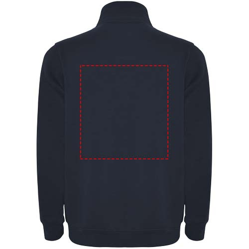 Sweat-shirt Aneto à col zippé: Impact – haut du dos · Sérigraphie