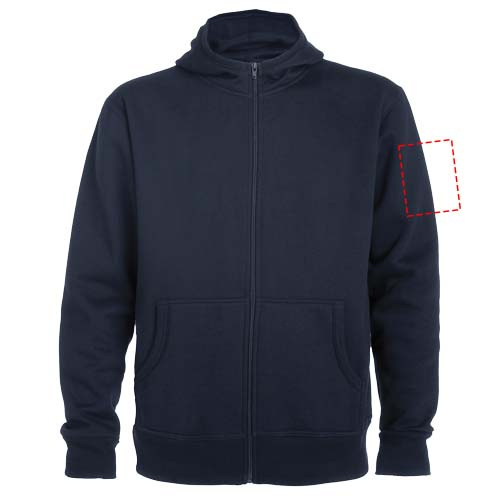 Sweat-shirt unisexe zippé à capuche Montblanc: Biceps gauche · Transfert DTF