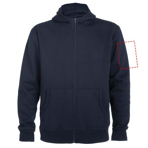 Sweat-shirt unisexe zippé à capuche Montblanc: Biceps gauche · Sérigraphie