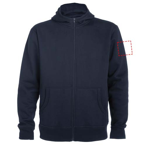 Sweat-shirt unisexe zippé à capuche Montblanc: Biceps gauche · Broderie — variante « fixed »
