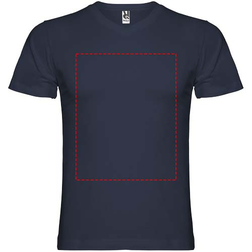 Samojedo vyriški marškinėliai trumpomis rankovėmis V formos iškirpte: Impact full front · Screenprint