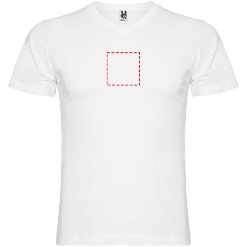 Samojedo vyriški marškinėliai trumpomis rankovėmis V formos iškirpte: Impact full front · Embroidery fixed