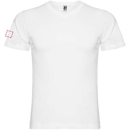 Samojedo vyriški marškinėliai trumpomis rankovėmis V formos iškirpte: Right bicep · Embroidery fixed