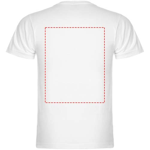 Samojedo vyriški marškinėliai trumpomis rankovėmis V formos iškirpte: Impact upper back · Screenprint