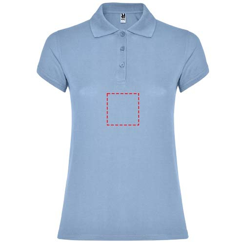 Žvaigždžių moteriškas polo trumpomis rankovėmis: Impact full front · Embroidery fixed
